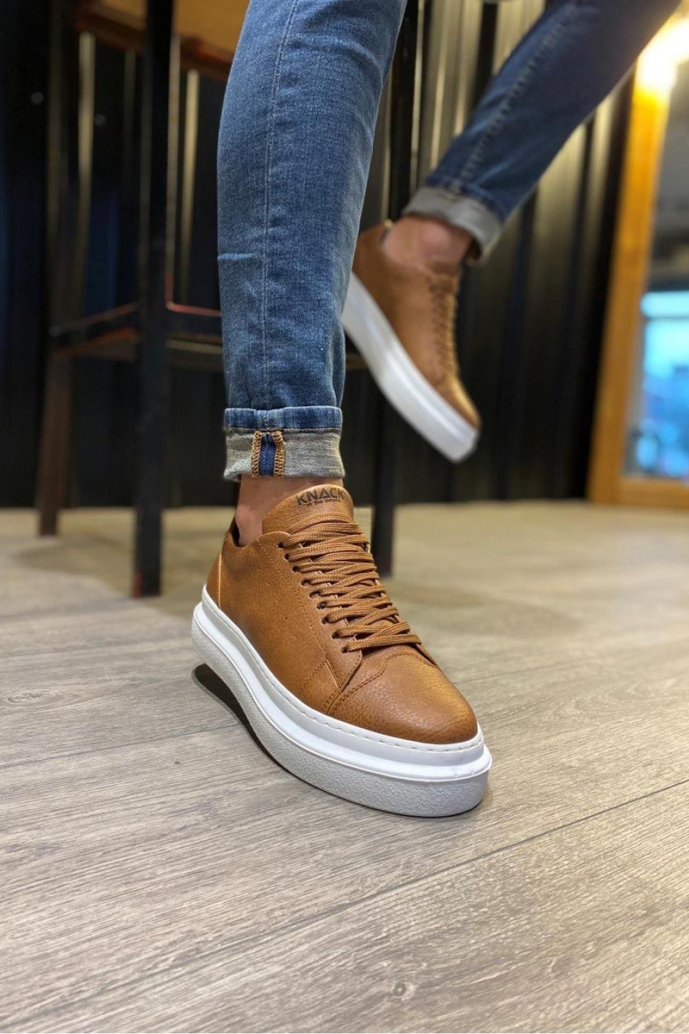 KN421 Erkek Günlük Bağcıklı Cilt Spor Sneaker Ayakkabı CBT - Taba Erkek Ayakkabı KN421 Erkek Günlük Bağcıklı Cilt Spor Sneaker Ayakkabı CBT - Taba – Knack Erkek Ayakkabı