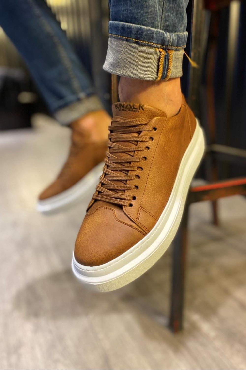 KN421 Erkek Günlük Bağcıklı Cilt Spor Sneaker Ayakkabı CBT - Taba Erkek Ayakkabı KN421 Erkek Günlük Bağcıklı Cilt Spor Sneaker Ayakkabı CBT - Taba – Knack Erkek Ayakkabı