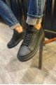 KN421 Erkek Günlük Bağcıklı Cilt Spor Sneaker Ayakkabı CST - Siyah Erkek Ayakkabı KN421 Erkek Günlük Bağcıklı Cilt Spor Sneaker Ayakkabı CST - Siyah – Knack Erkek Ayakkabı