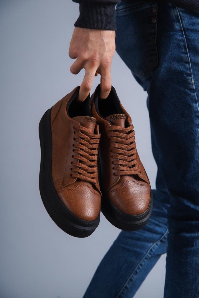 KN421 Erkek Günlük Bağcıklı Cilt Spor Sneaker Ayakkabı CST - Taba KN421 Erkek Günlük Bağcıklı Cilt Spor Sneaker Ayakkabı CST - Taba