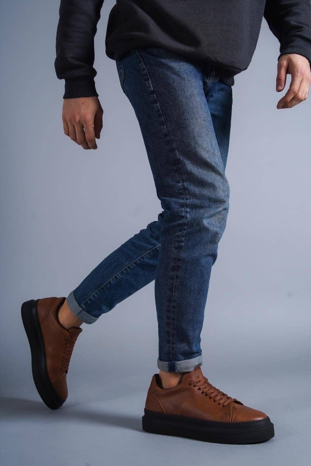 KN421 Erkek Günlük Bağcıklı Cilt Spor Sneaker Ayakkabı CST - Taba Erkek Ayakkabı KN421 Erkek Günlük Bağcıklı Cilt Spor Sneaker Ayakkabı CST - Taba – Knack Erkek Ayakkabı