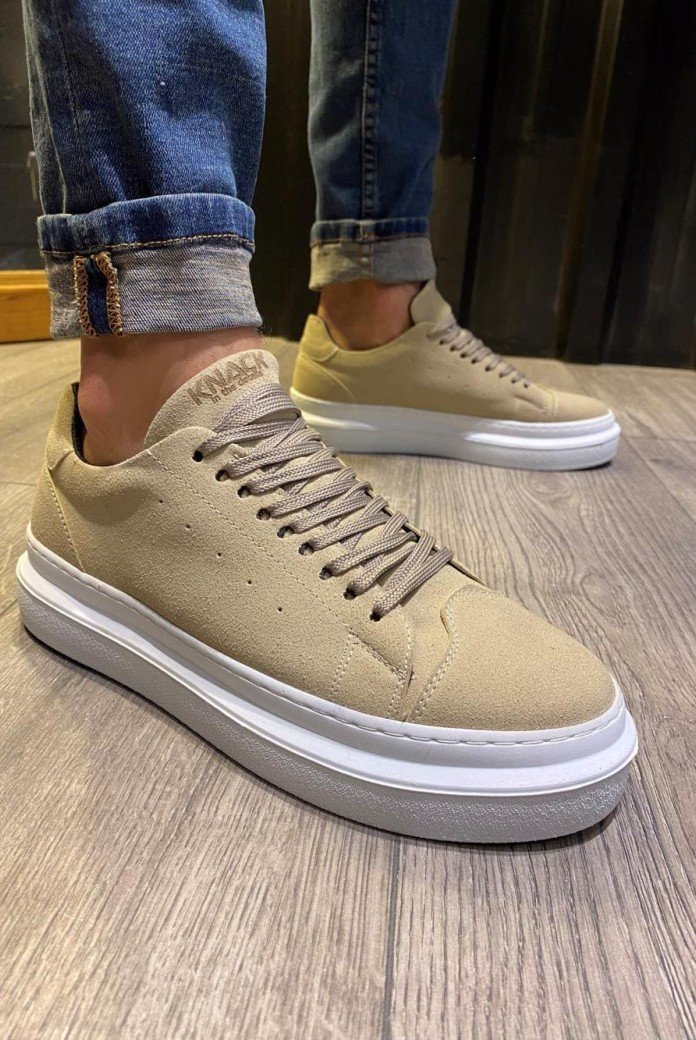 KN421 Erkek Günlük Bağcıklı Süet Spor Sneaker Ayakkabı SBT - Vizon KN421 Erkek Günlük Bağcıklı Süet Spor Sneaker Ayakkabı SBT - Vizon