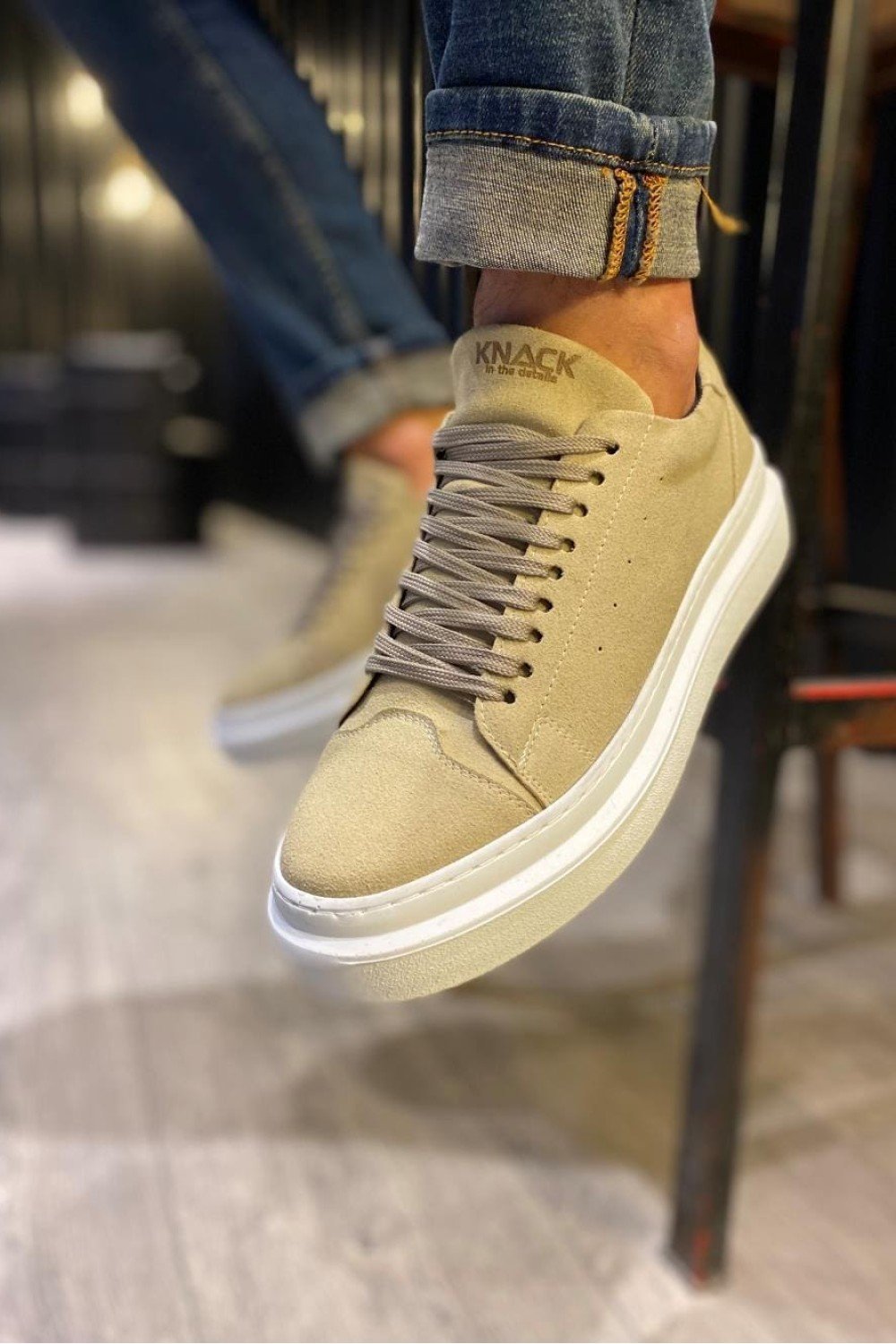 KN421 Erkek Günlük Bağcıklı Süet Spor Sneaker Ayakkabı SBT - Vizon Erkek Ayakkabı KN421 Erkek Günlük Bağcıklı Süet Spor Sneaker Ayakkabı SBT - Vizon – Knack Erkek Ayakkabı
