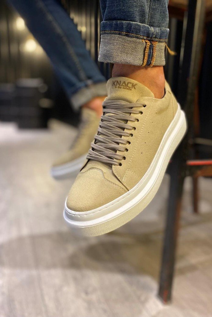 KN421 Erkek Günlük Bağcıklı Süet Spor Sneaker Ayakkabı SBT - Vizon KN421 Erkek Günlük Bağcıklı Süet Spor Sneaker Ayakkabı SBT - Vizon