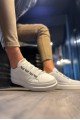 KN521 Erkek Günlük Lastikli Cilt Spor Sneaker Ayakkabı CBT - Beyaz – Knack Erkek Ayakkabı