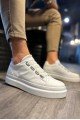 KN521 Erkek Günlük Lastikli Cilt Spor Sneaker Ayakkabı CBT - Beyaz – Knack Erkek Ayakkabı