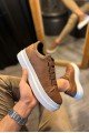 KN521 Erkek Günlük Lastikli Cilt Spor Sneaker Ayakkabı CBT - Taba – Knack Erkek Ayakkabı