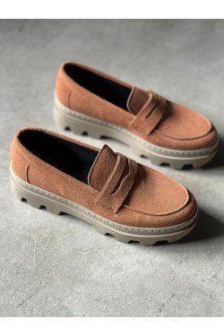 KN779 Erkek Günlük Bağcıksız Süet Klasik Ayakkabı SKT - Taba