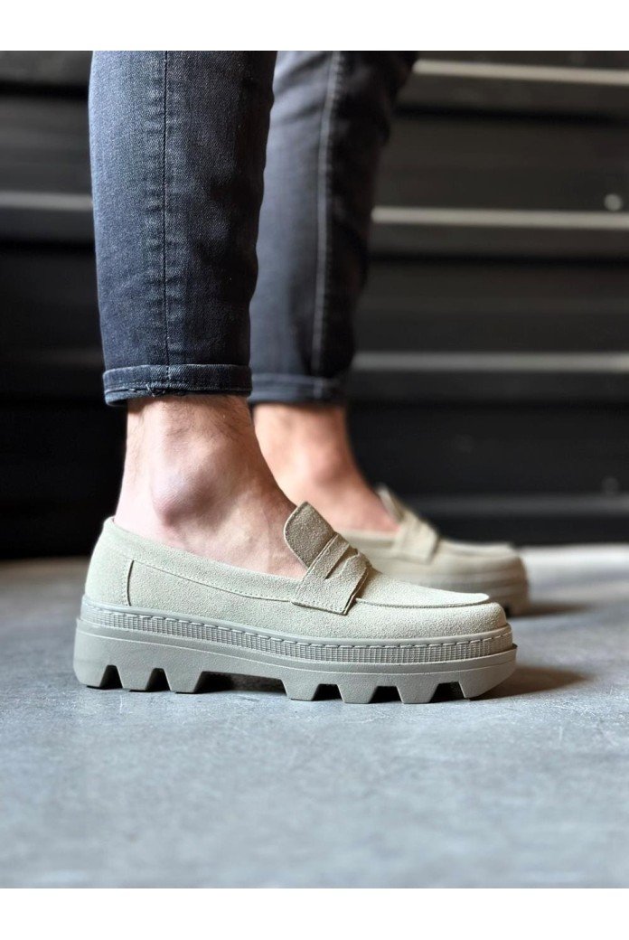 KN779 Erkek Günlük Bağcıksız Süet Klasik Ayakkabı SKT - Vizon KN779 Erkek Günlük Bağcıksız Süet Klasik Ayakkabı SKT - Vizon