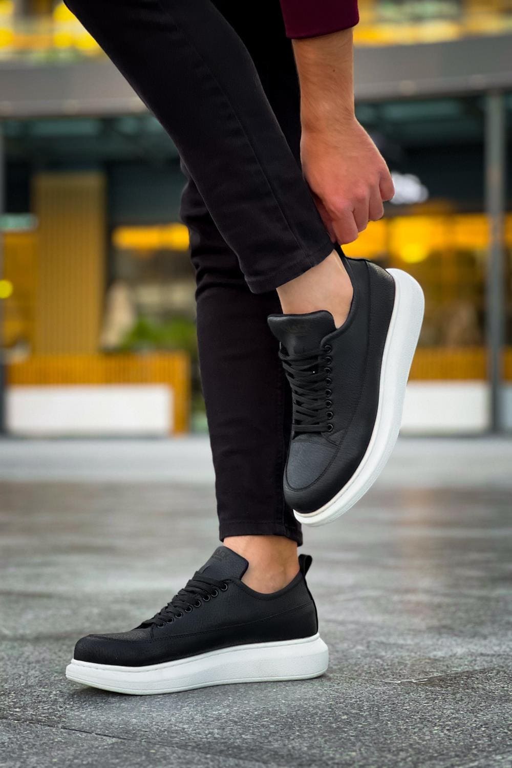KN814 Erkek Günlük Bağcıklı Cilt Spor Sneaker Ayakkabı CBT - Siyah Erkek Ayakkabı KN814 Erkek Günlük Bağcıklı Cilt Spor Sneaker Ayakkabı CBT - Siyah – Knack Erkek Ayakkabı