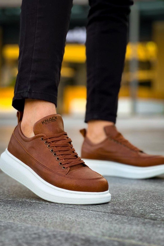 KN814 Erkek Günlük Bağcıklı Cilt Spor Sneaker Ayakkabı CBT - Taba KN814 Erkek Günlük Bağcıklı Cilt Spor Sneaker Ayakkabı CBT - Taba