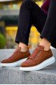 KN814 Erkek Günlük Bağcıklı Cilt Spor Sneaker Ayakkabı CBT - Taba – Knack Erkek Ayakkabı