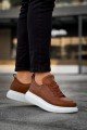 KN814 Erkek Günlük Bağcıklı Cilt Spor Sneaker Ayakkabı CBT - Taba – Knack Erkek Ayakkabı
