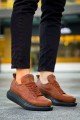 KN814 Erkek Günlük Bağcıklı Cilt Spor Sneaker Ayakkabı CST - Taba – Knack Erkek Ayakkabı