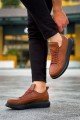 KN814 Erkek Günlük Bağcıklı Cilt Spor Sneaker Ayakkabı CST - Taba – Knack Erkek Ayakkabı