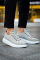 KN814 Erkek Günlük Bağcıklı Süet Spor Sneaker Ayakkabı SBT - Gri