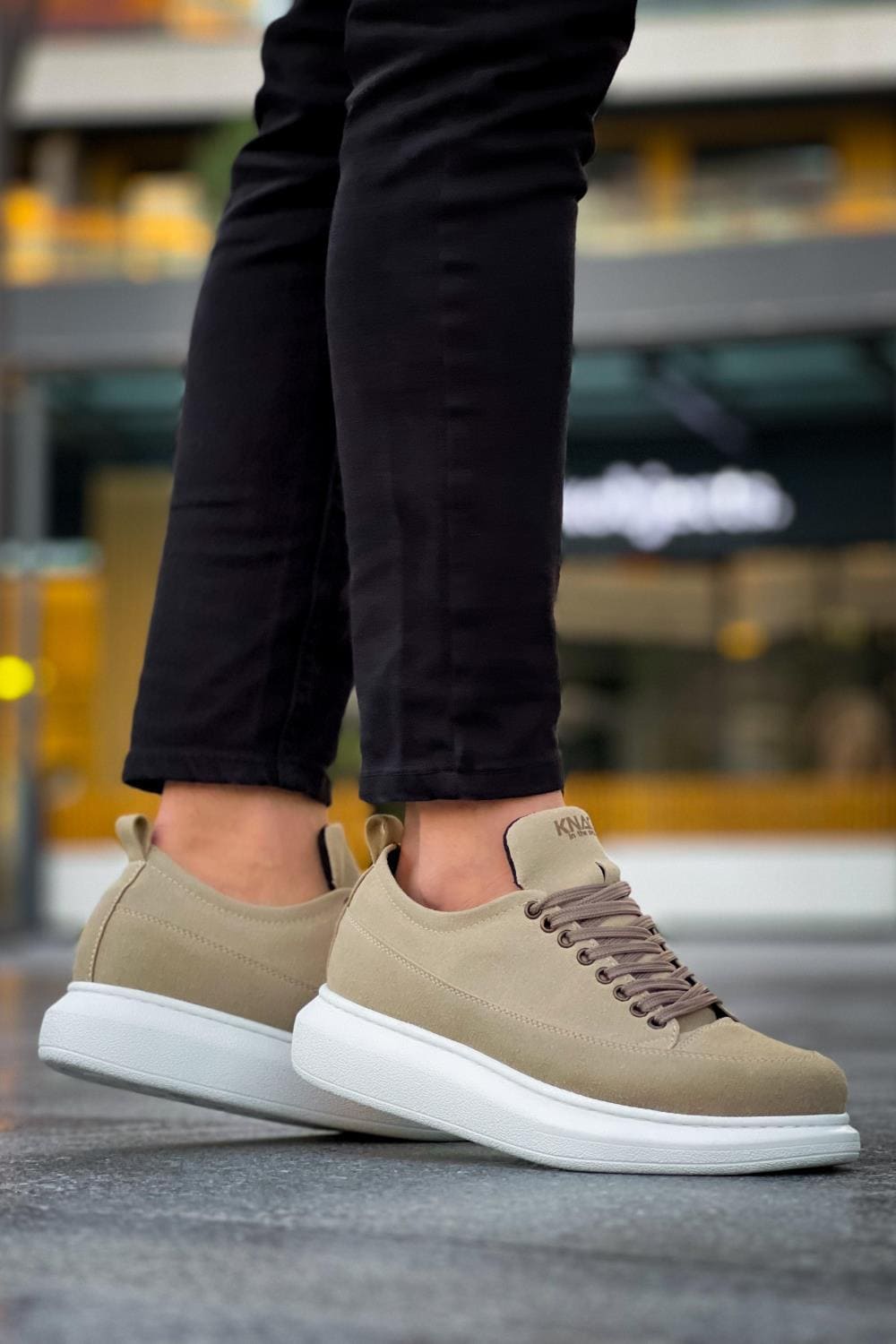KN814 Erkek Günlük Bağcıklı Süet Spor Sneaker Ayakkabı SBT - Vizon – Knack Erkek Ayakkabı