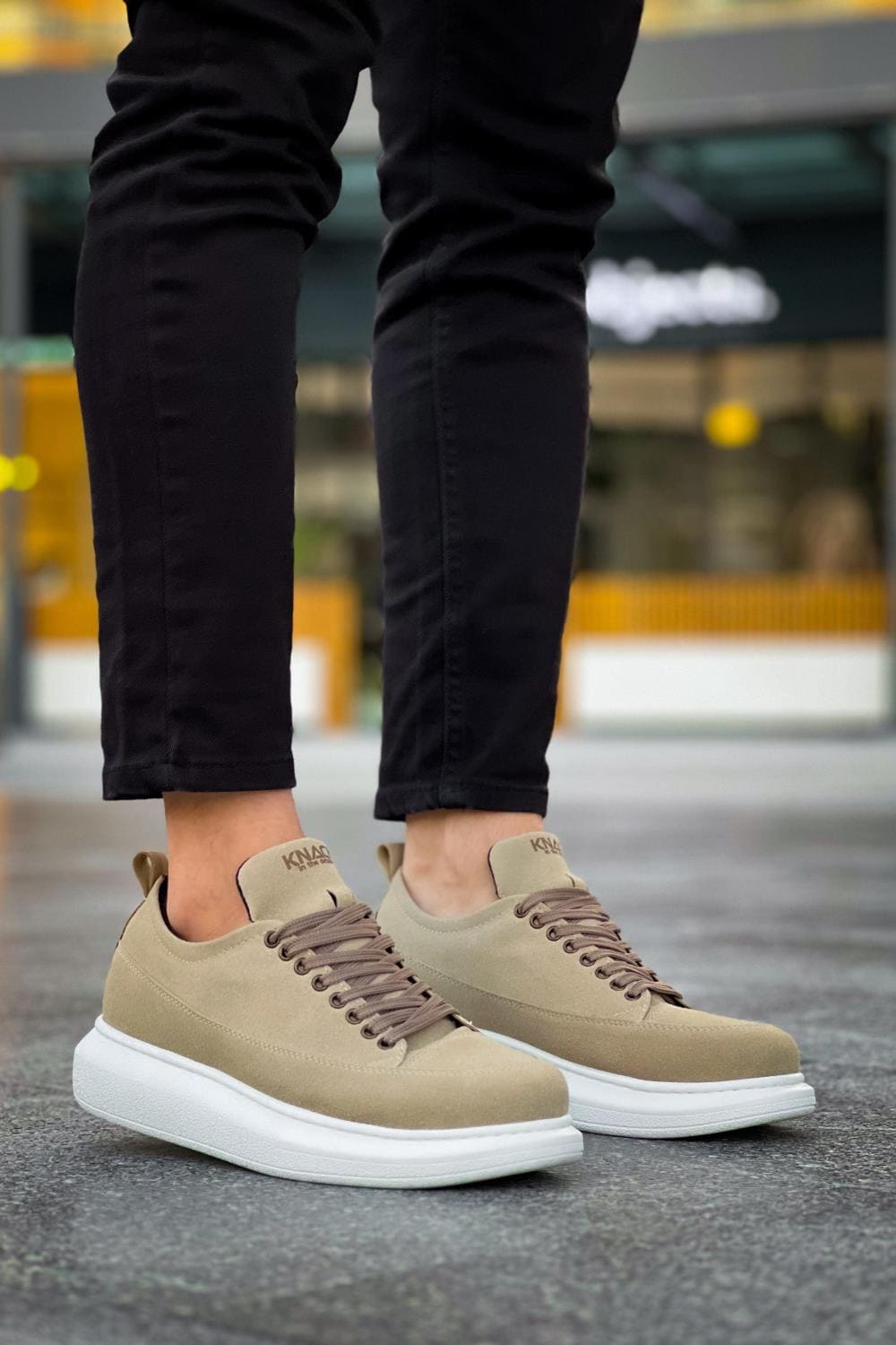 KN814 Erkek Günlük Bağcıklı Süet Spor Sneaker Ayakkabı SBT - Vizon – Knack Erkek Ayakkabı