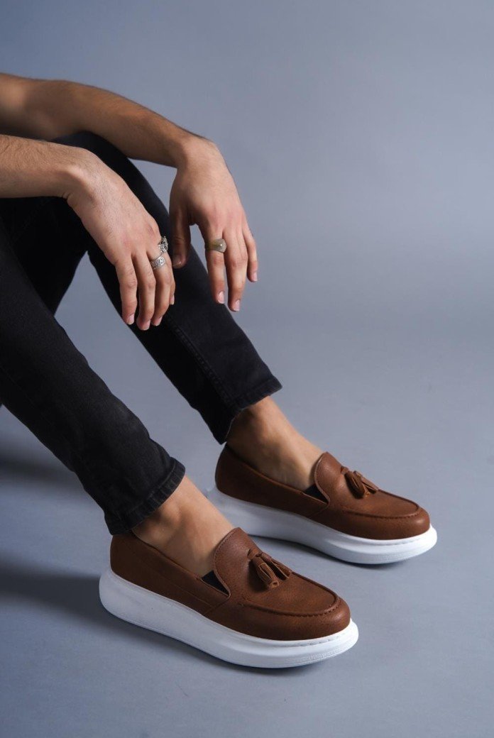 KN818 Erkek Günlük Bağcıksız Corcik Cilt Klasik Ayakkabı CBT - Taba KN818 Erkek Günlük Bağcıksız Corcik Cilt Klasik Ayakkabı CBT - Taba