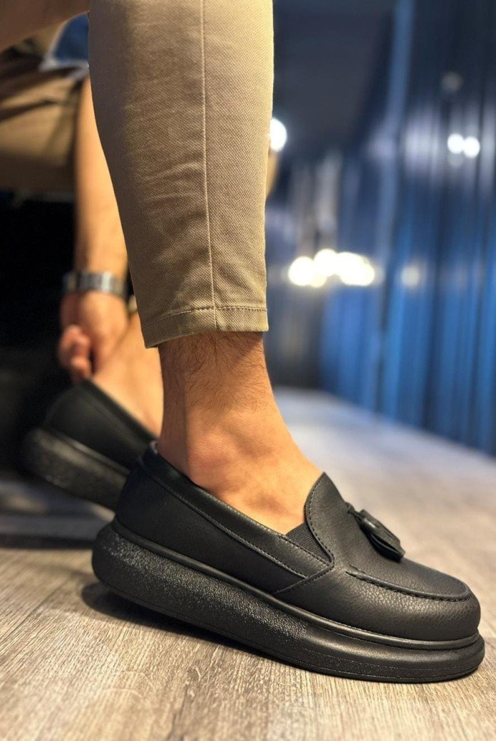 KN818 Erkek Günlük Bağcıksız Corcik Cilt Klasik Ayakkabı CST - Siyah KN818 Erkek Günlük Bağcıksız Corcik Cilt Klasik Ayakkabı CST - Siyah