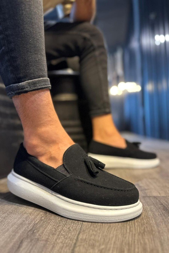 KN818 Erkek Günlük Bağcıksız Corcik Süet Klasik Ayakkabı CBT - Siyah KN818 Erkek Günlük Bağcıksız Corcik Süet Klasik Ayakkabı CBT - Siyah