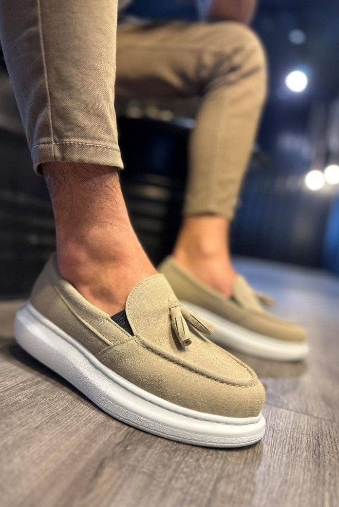 KN818 Erkek Günlük Bağcıksız Corcik Süet Klasik Ayakkabı CBT - Vizon KN818 Erkek Günlük Bağcıksız Corcik Süet Klasik Ayakkabı CBT - Vizon