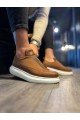 KN911 Erkek Günlük Bağcıksız Cilt Süet Spor Sneaker Ayakkabı CSBT - Taba
