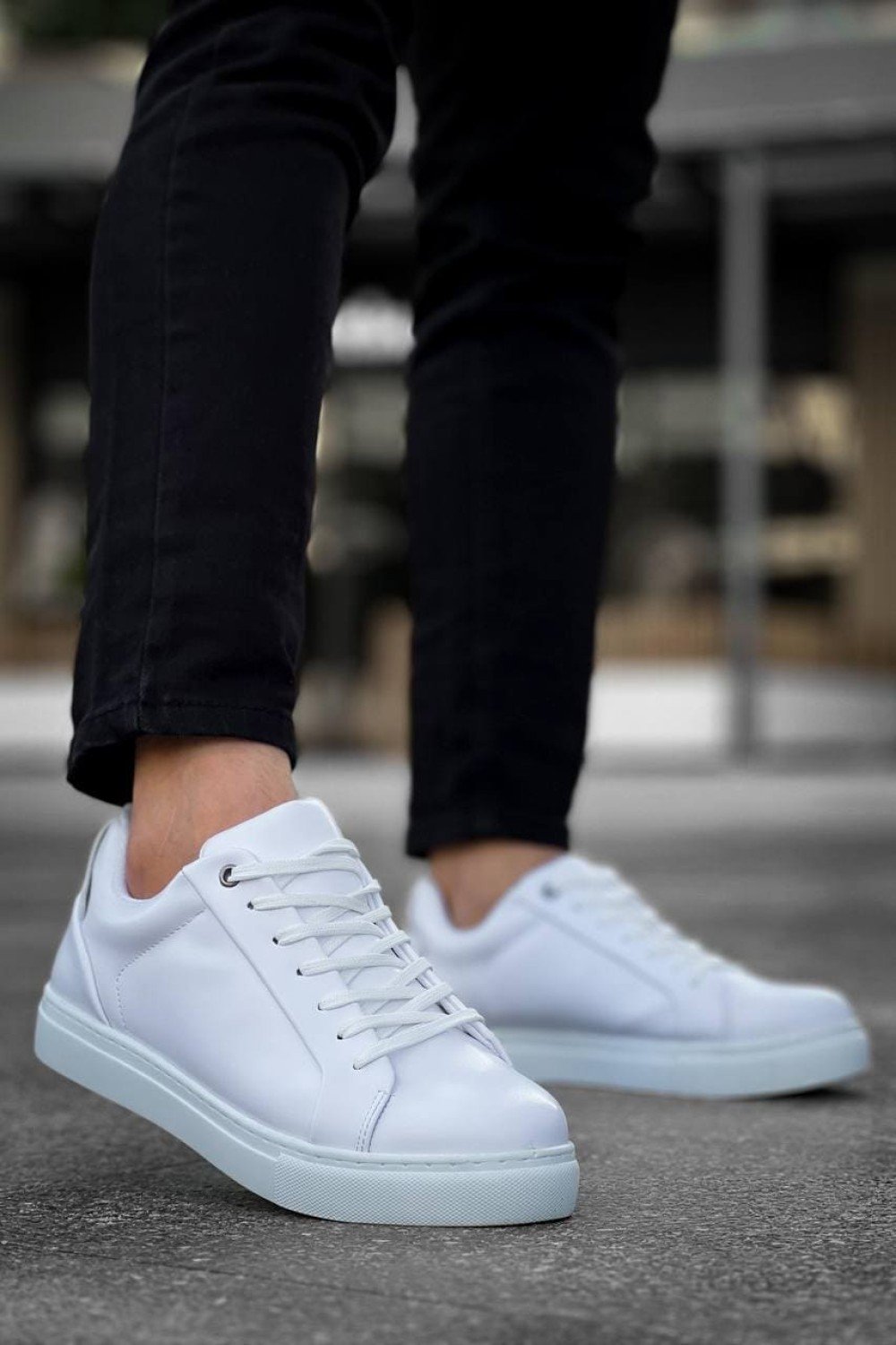 KB-BX1 Erkek Günlük Bağcıklı Cilt Spor Sneaker Ayakkabı CBT - Beyaz Erkek Ayakkabı KB-BX1 Erkek Günlük Bağcıklı Cilt Spor Sneaker Ayakkabı CBT - Beyaz – Kuback Erkek Ayakkabı