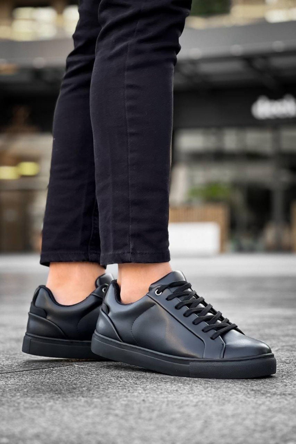 KB-BX1 Erkek Günlük Bağcıklı Cilt Spor Sneaker Ayakkabı CST - Siyah Erkek Ayakkabı KB-BX1 Erkek Günlük Bağcıklı Cilt Spor Sneaker Ayakkabı CST - Siyah – Kuback Erkek Ayakkabı
