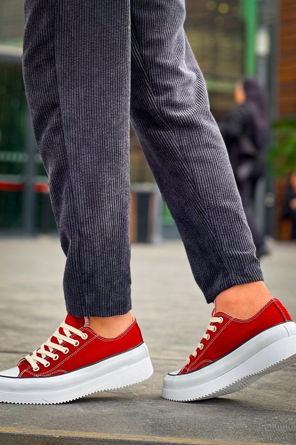 KB-CX3 Erkek Günlük Bağcıklı Keten Kısa Spor Sneaker Ayakkabı KBT - Bordo – Kuback Erkek Ayakkabı