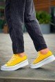 KB-CX3 Erkek Günlük Bağcıklı Keten Kısa Spor Sneaker Ayakkabı KBT - Sarı – Kuback Erkek Ayakkabı