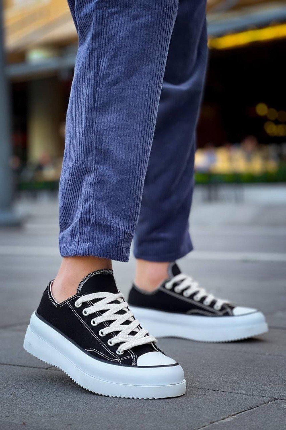 KB-CX3 Erkek Günlük Bağcıklı Keten Kısa Spor Sneaker Ayakkabı KBT - Siyah – Kuback Erkek Ayakkabı