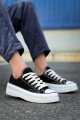 KB-CX3 Erkek Günlük Bağcıklı Keten Kısa Spor Sneaker Ayakkabı KBT - Siyah – Kuback Erkek Ayakkabı