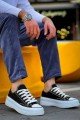 KB-CX3 Erkek Günlük Bağcıklı Keten Kısa Spor Sneaker Ayakkabı KBT - Siyah – Kuback Erkek Ayakkabı