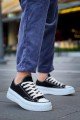 KB-CX3 Erkek Günlük Bağcıklı Keten Kısa Spor Sneaker Ayakkabı KBT - Siyah – Kuback Erkek Ayakkabı