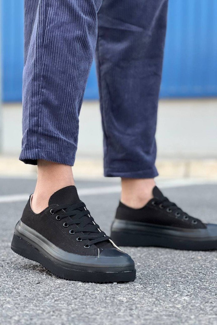 KB-CX3 Erkek Günlük Bağcıklı Keten Kısa Spor Sneaker Ayakkabı KST - Siyah KB-CX3 Erkek Günlük Bağcıklı Keten Kısa Spor Sneaker Ayakkabı KST - Siyah