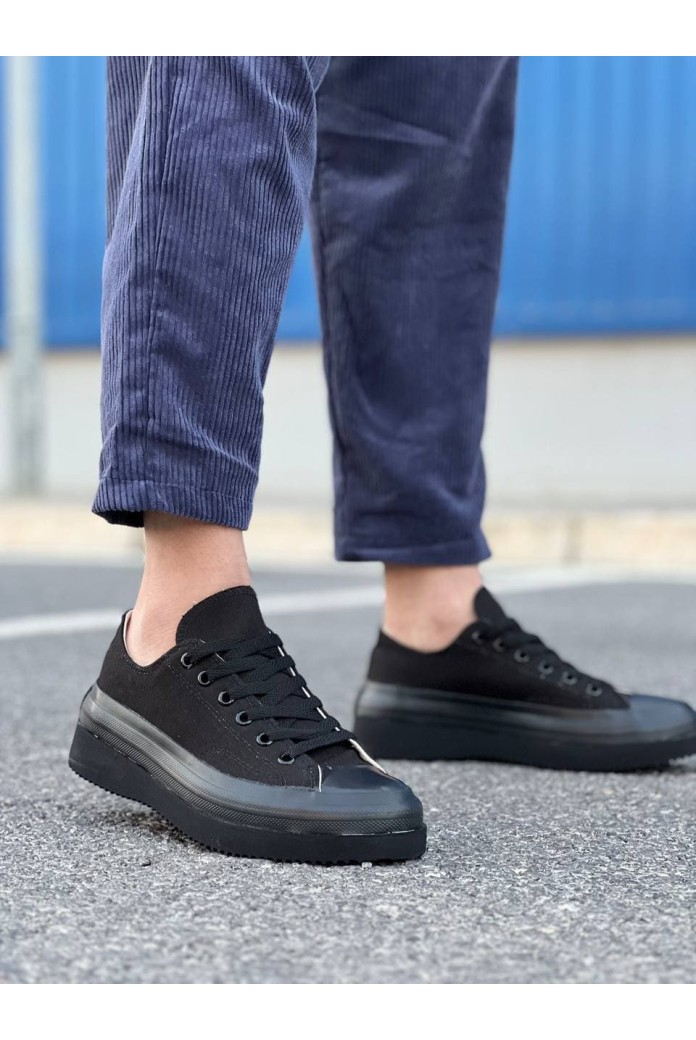 KB-CX3 Erkek Günlük Bağcıklı Keten Kısa Spor Sneaker Ayakkabı KST - Siyah KB-CX3 Erkek Günlük Bağcıklı Keten Kısa Spor Sneaker Ayakkabı KST - Siyah