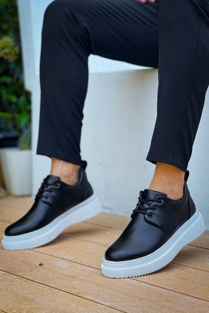 KB-X3 Erkek Günlük Bağcıklı Cilt Klasik Ayakkabı CBT - Siyah KB-X3 Erkek Günlük Bağcıklı Cilt Klasik Ayakkabı CBT - Siyah