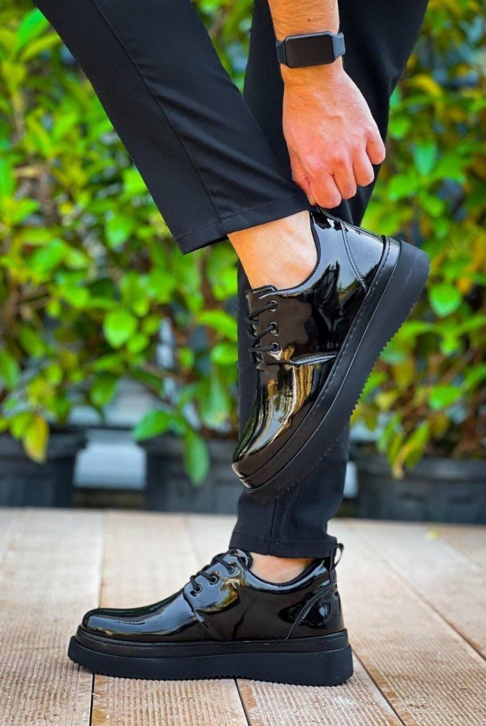 KB-X3 Erkek Günlük Bağcıklı Rugan Klasik Ayakkabı RST - Siyah KB-X3 Erkek Günlük Bağcıklı Rugan Klasik Ayakkabı RST - Siyah