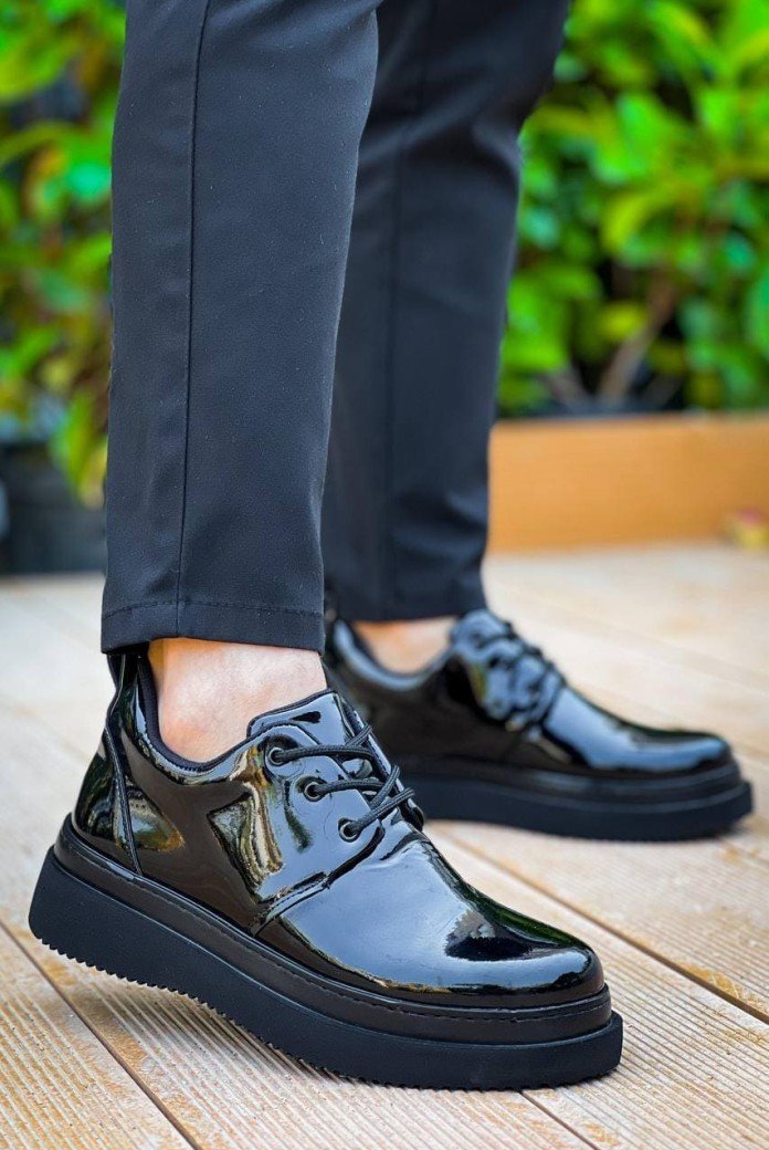 KB-X3 Erkek Günlük Bağcıklı Rugan Klasik Ayakkabı RST - Siyah KB-X3 Erkek Günlük Bağcıklı Rugan Klasik Ayakkabı RST - Siyah