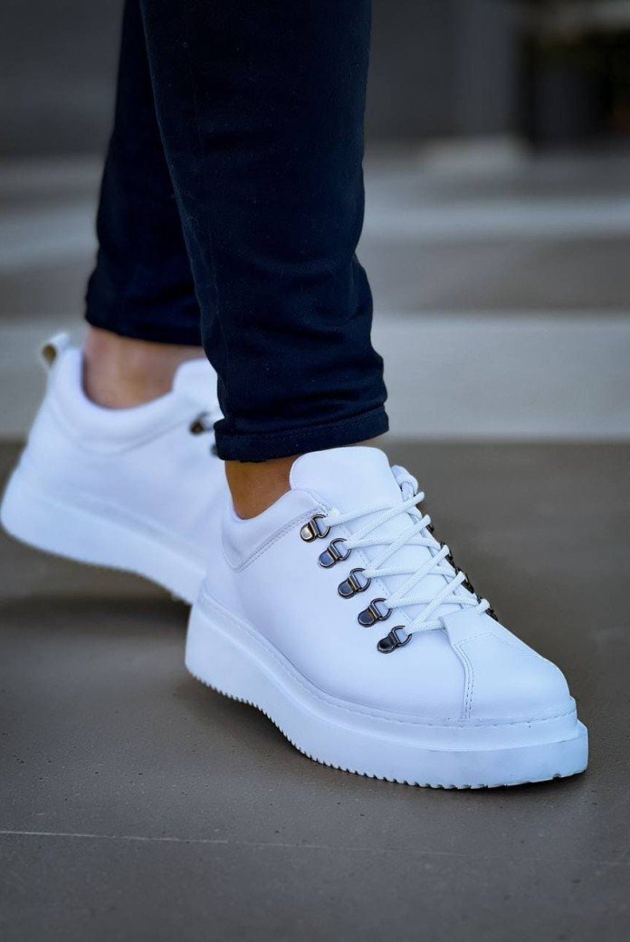 KB-X4 Erkek Günlük Bağcıklı Cilt Spor Sneaker Ayakkabı CBT - Beyaz KB-X4 Erkek Günlük Bağcıklı Cilt Spor Sneaker Ayakkabı CBT - Beyaz