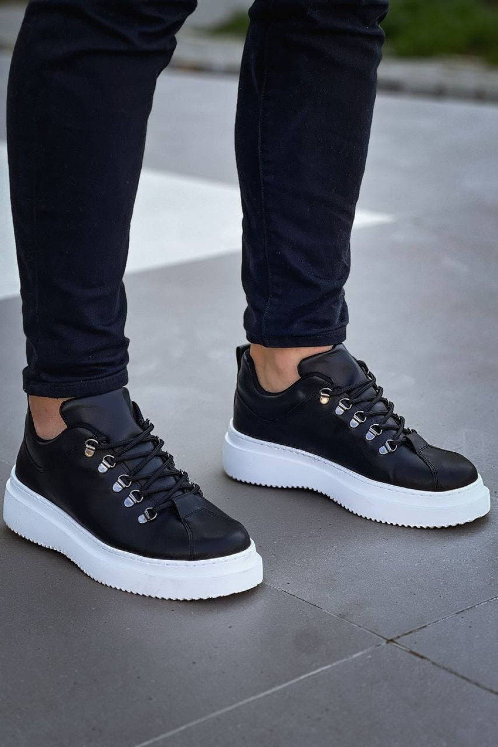 KB-X4 Erkek Günlük Bağcıklı Cilt Spor Sneaker Ayakkabı CBT - Siyah Erkek Ayakkabı KB-X4 Erkek Günlük Bağcıklı Cilt Spor Sneaker Ayakkabı CBT - Siyah – Kuback Erkek Ayakkabı