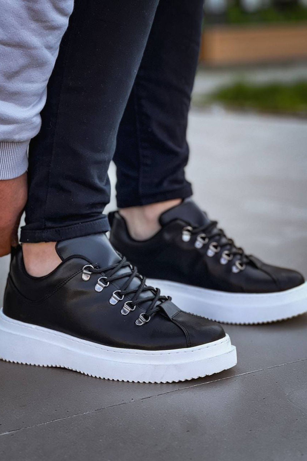 KB-X4 Erkek Günlük Bağcıklı Cilt Spor Sneaker Ayakkabı CBT - Siyah Erkek Ayakkabı KB-X4 Erkek Günlük Bağcıklı Cilt Spor Sneaker Ayakkabı CBT - Siyah – Kuback Erkek Ayakkabı