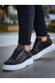 KB-X4 Erkek Günlük Bağcıklı Cilt Spor Sneaker Ayakkabı CBT - Siyah
