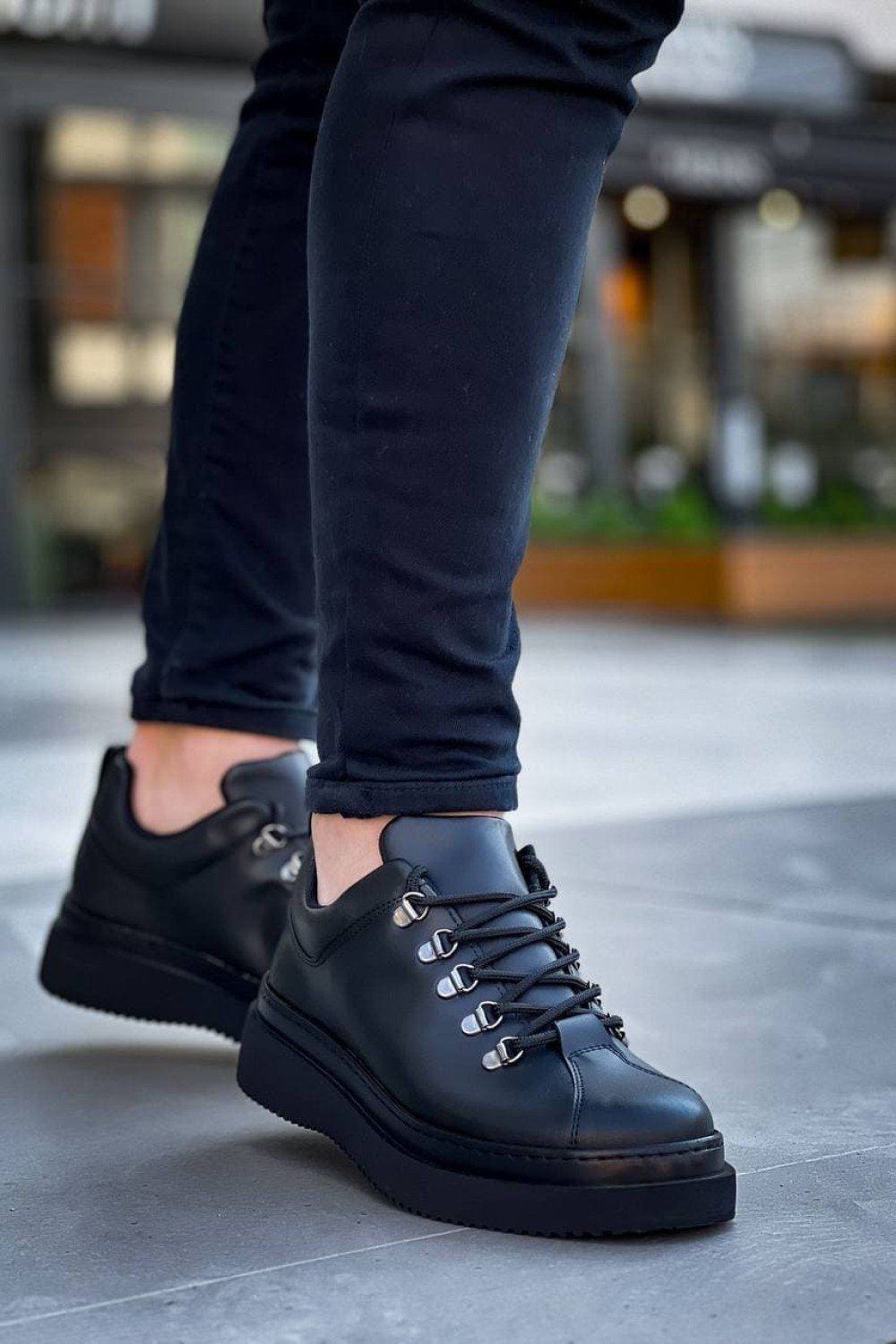 KB-X4 Erkek Günlük Bağcıklı Cilt Spor Sneaker Ayakkabı CST - Siyah Erkek Ayakkabı KB-X4 Erkek Günlük Bağcıklı Cilt Spor Sneaker Ayakkabı CST - Siyah – Kuback Erkek Ayakkabı