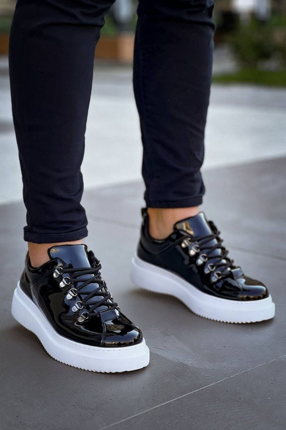 KB-X4 Erkek Günlük Bağcıklı Rugan Spor Sneaker Ayakkabı RBT - Siyah Erkek Ayakkabı KB-X4 Erkek Günlük Bağcıklı Rugan Spor Sneaker Ayakkabı RBT - Siyah – Kuback Erkek Ayakkabı