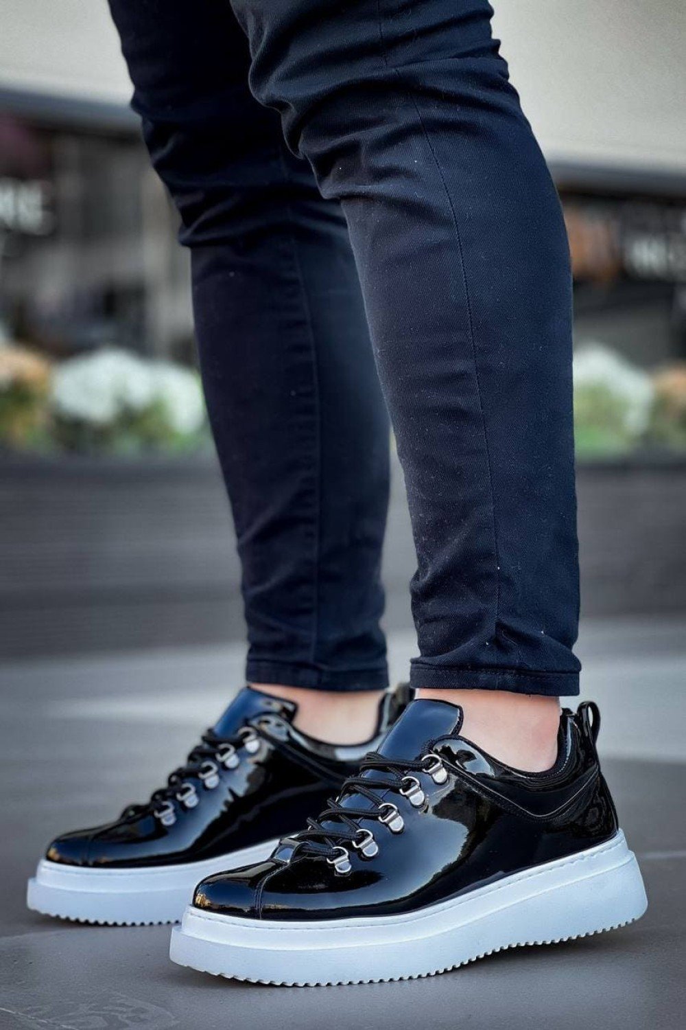 KB-X4 Erkek Günlük Bağcıklı Rugan Spor Sneaker Ayakkabı RBT - Siyah Erkek Ayakkabı KB-X4 Erkek Günlük Bağcıklı Rugan Spor Sneaker Ayakkabı RBT - Siyah – Kuback Erkek Ayakkabı