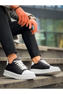 KB-X46 Erkek Günlük Bağcıklı Paraşüt Kumaş Cilt Spor Sneaker Ayakkabı PKCBT - Siyah/Beyaz KB-X46 Erkek Günlük Bağcıklı Paraşüt Kumaş Cilt Spor Sneaker Ayakkabı PKCBT - Siyah/Beyaz