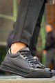 KB-X46 Erkek Günlük Bağcıklı Paraşüt Kumaş Rugan Spor Sneaker Ayakkabı PKRST - Siyah – Kuback Erkek Ayakkabı