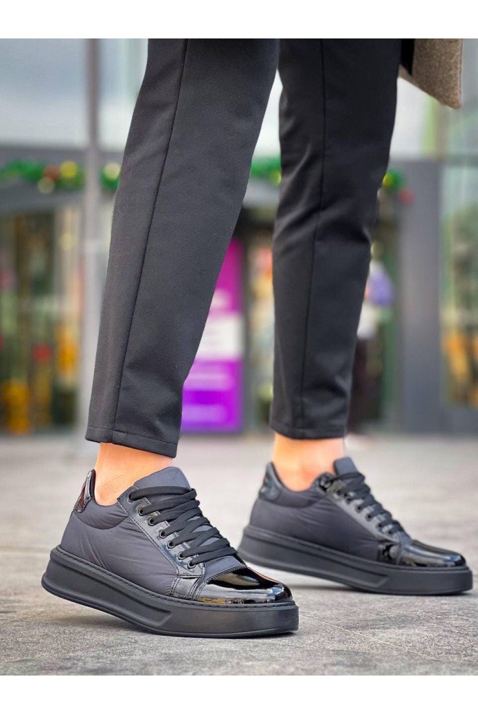 KB-X46 Erkek Günlük Bağcıklı Paraşüt Kumaş Rugan Spor Sneaker Ayakkabı PKRST - Siyah KB-X46 Erkek Günlük Bağcıklı Paraşüt Kumaş Rugan Spor Sneaker Ayakkabı PKRST - Siyah